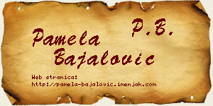 Pamela Bajalović vizit kartica